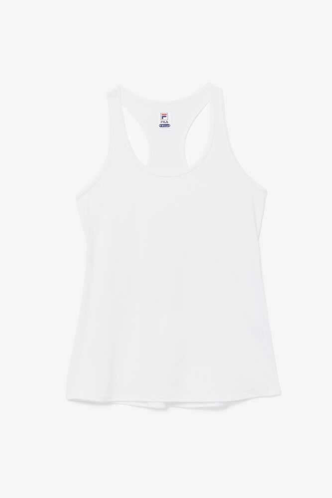 White Women's FILA Pickleball Tank Top | USA-15309