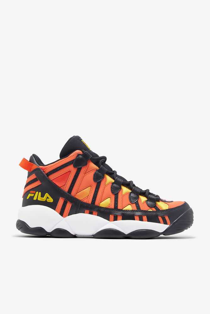 Yellow Blue Red Men's FILA Stackhouse Spaghetti Basketball Shoes | USA-473052