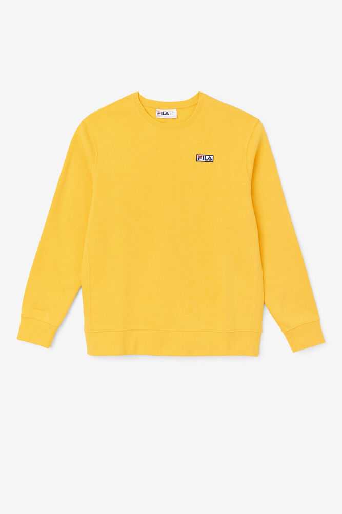 Yellow Men's FILA Garran Sweatshirt | USA-256930