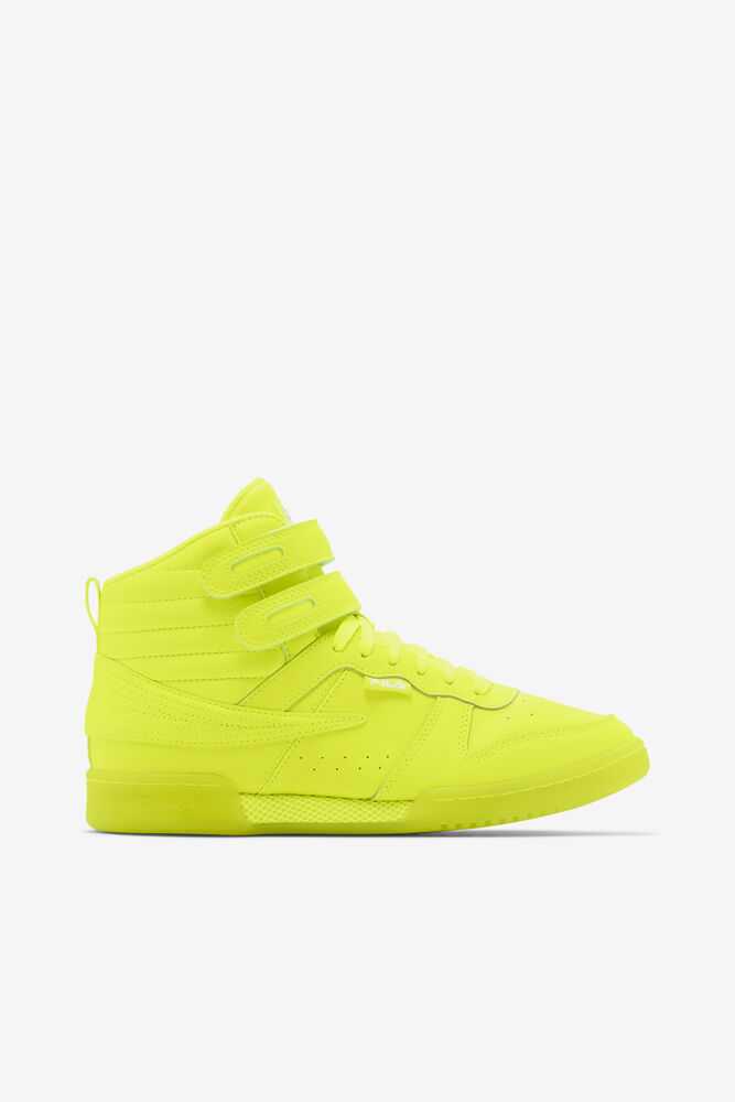 Yellow Yellow Women's FILA F-14 Sneakers | USA-15917