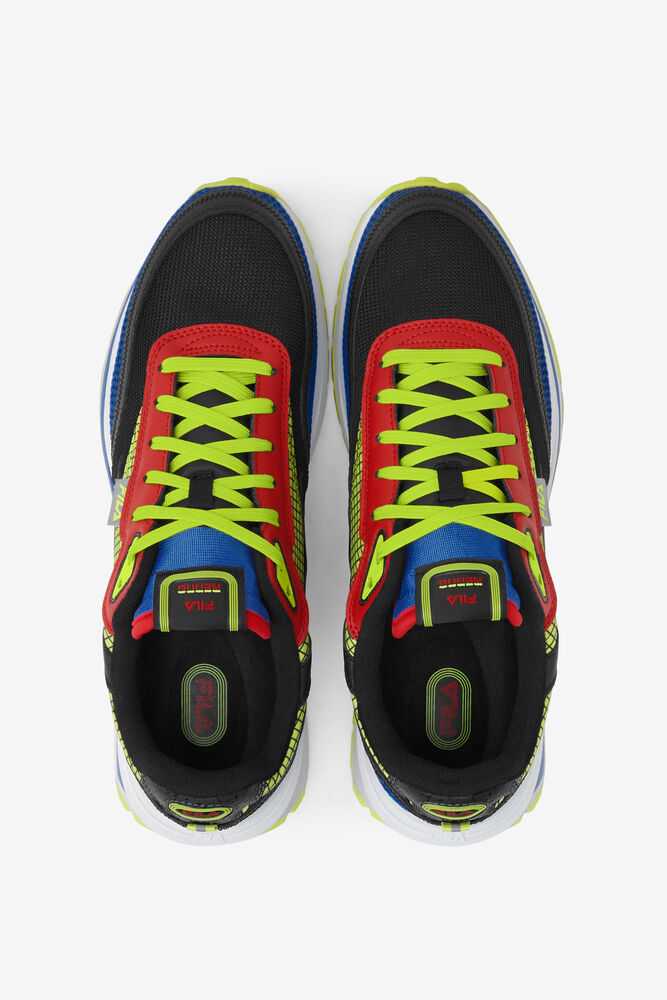 Black Blue Red Men's FILA Renno Sneakers | USA-347869