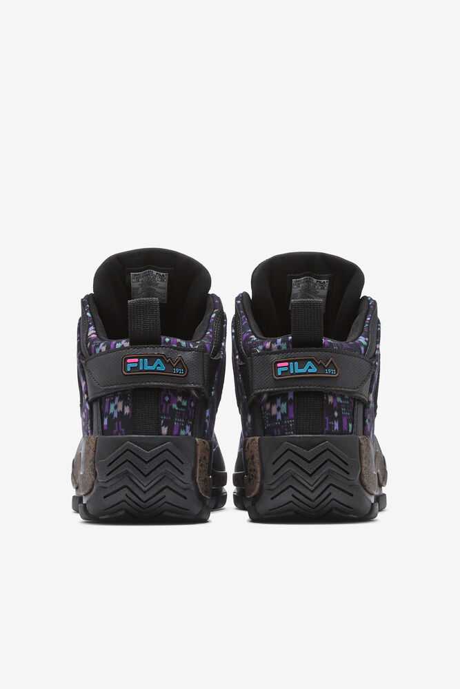 Black Deep Green Purple Men's FILA Grant Hill 2 Hiking Boots | USA-045681