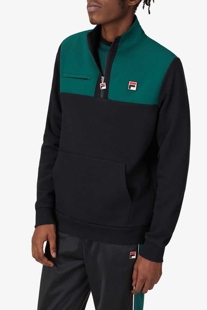 Black Gold Men's FILA Francisco Fleece Jackets | USA-961872