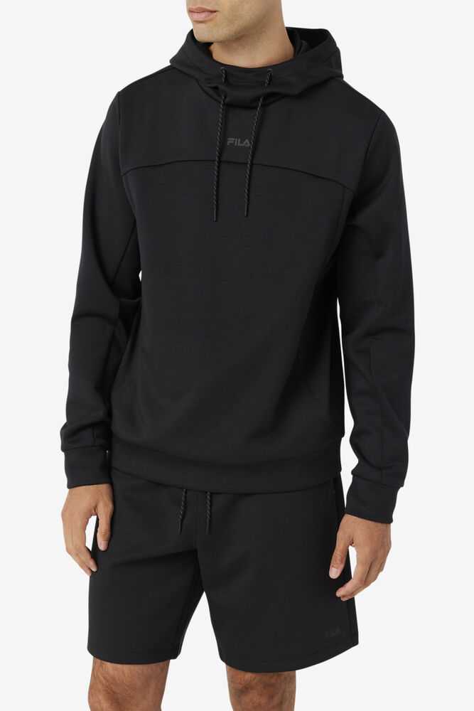 Black Men's FILA Aadheen Hoodie | USA-925863