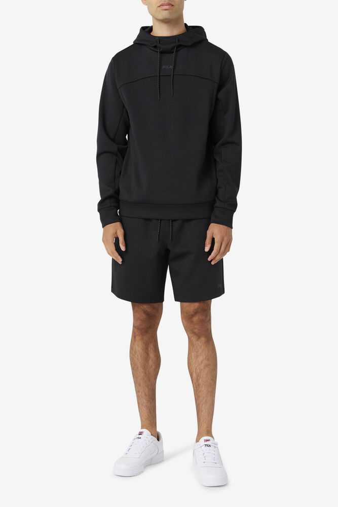 Black Men's FILA Aadheen Hoodie | USA-925863