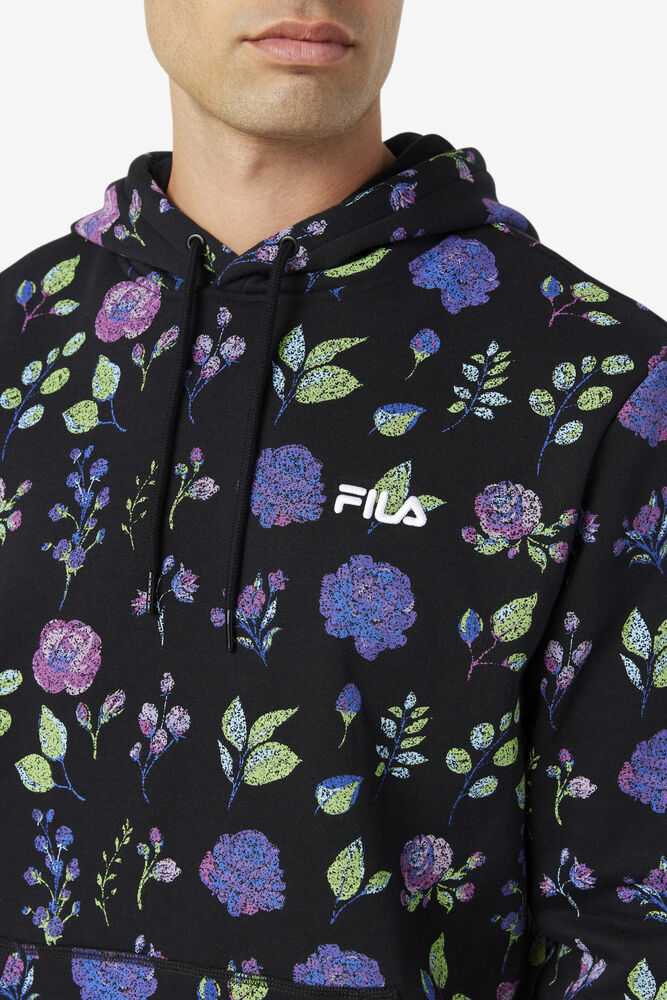 Black Men's FILA Ashokane Hoodie | USA-516074