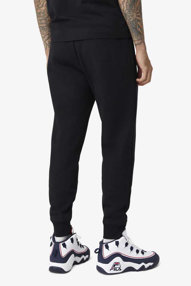 Black Men's FILA Chardon Fleece Joggers | USA-307981