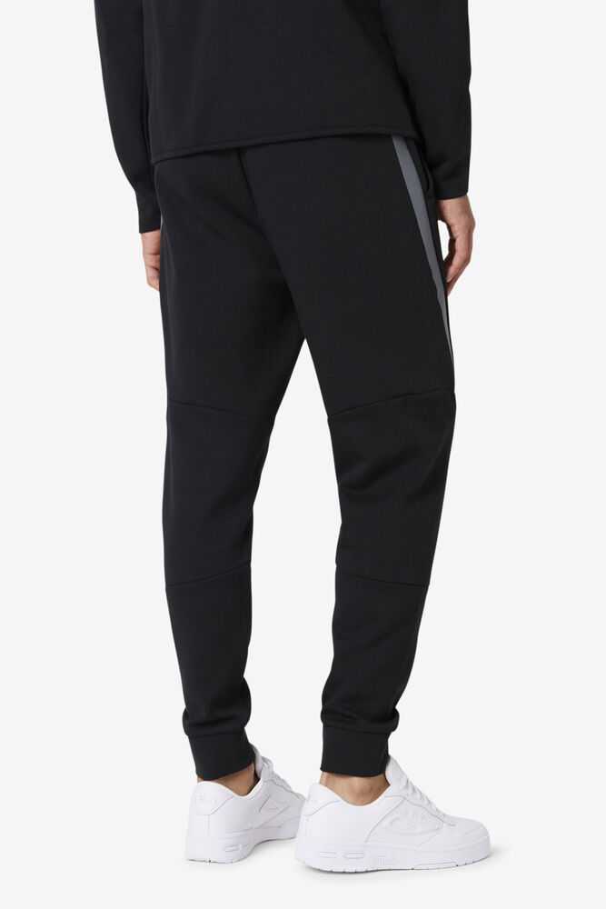 Black Men's FILA Commuter Track Pants | USA-705368