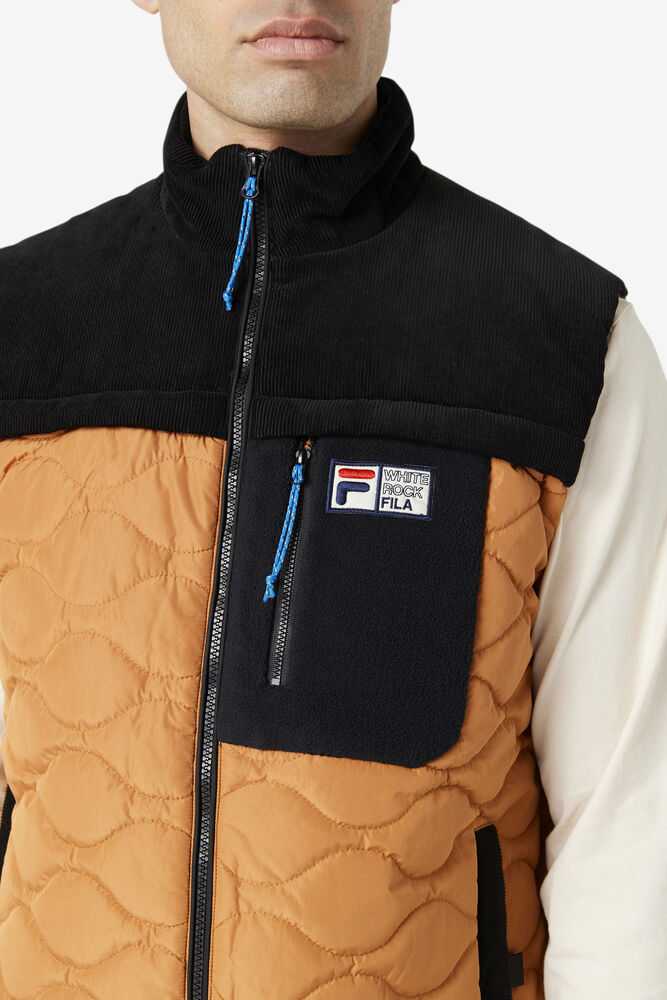 Black Men's FILA Crag Vest | USA-749386