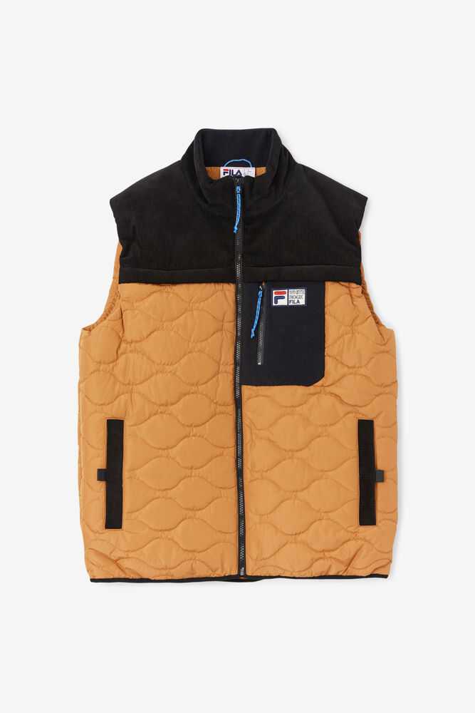 Black Men\'s FILA Crag Vest | USA-749386