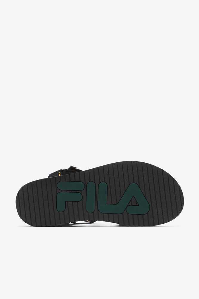 Black Men's FILA Drifter Slide Sandals | USA-903765