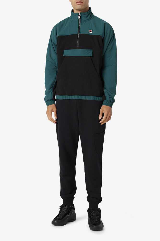 Black Men's FILA Erick Pullover | USA-476189