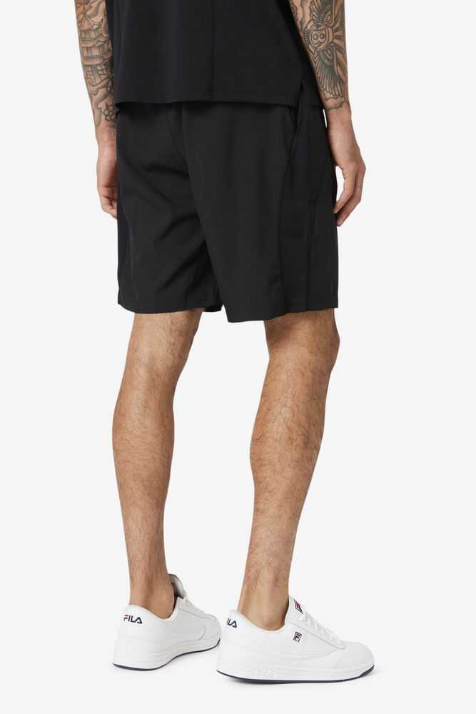 Black Men's FILA Essentials Tennis Shorts | USA-15980