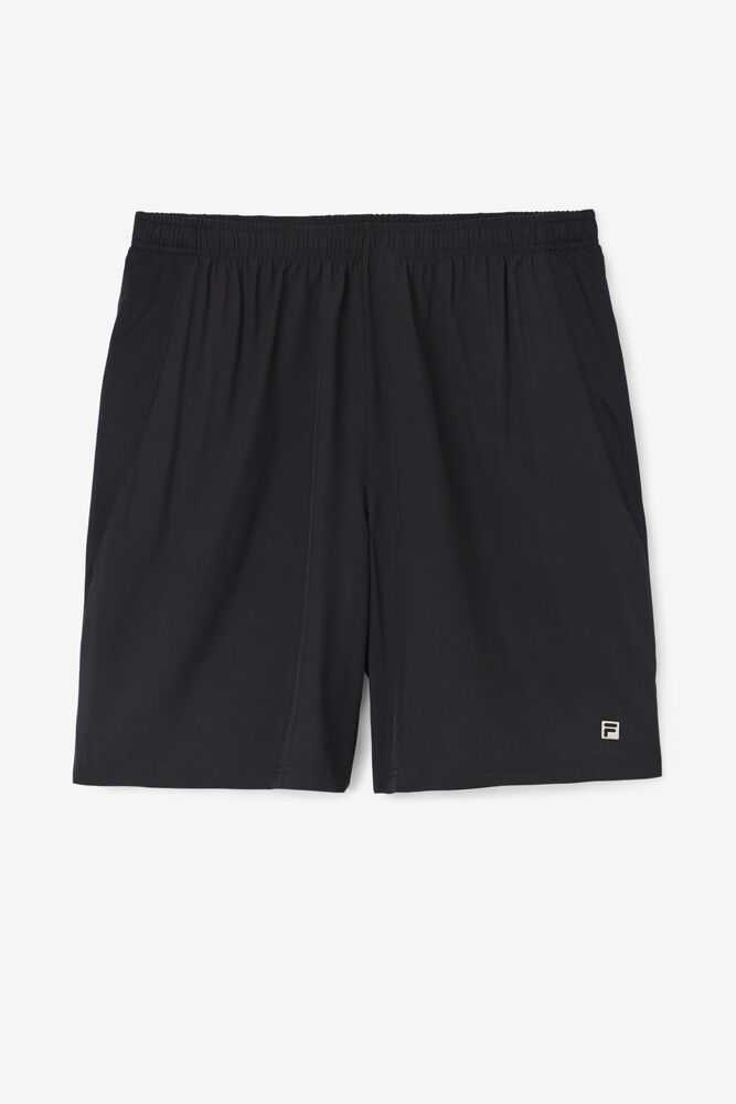 Black Men\'s FILA Essentials Tennis Shorts | USA-15980