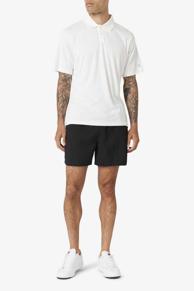 Black Men's FILA Essentials Tennis Shorts | USA-15991