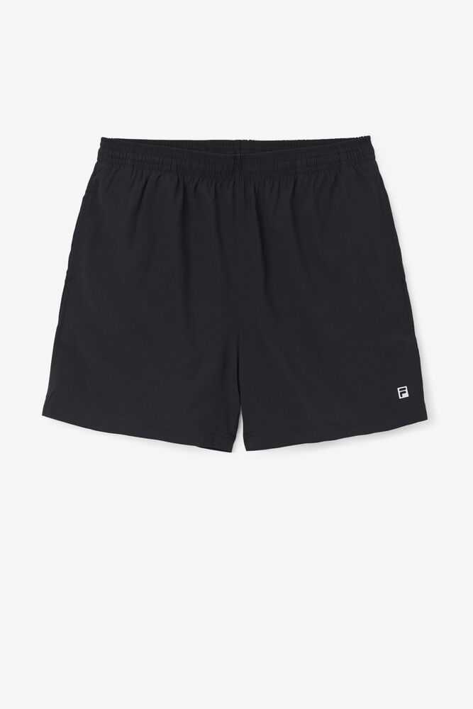 Black Men\'s FILA Essentials Tennis Shorts | USA-15991