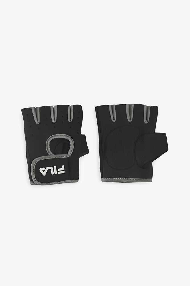 Black Men\'s FILA Fitness Gloves | USA-16113