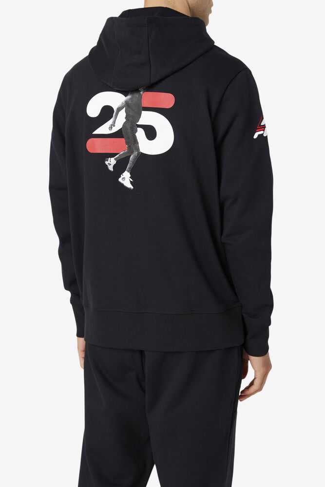 Black Men's FILA Grant Hill Lazarus Hoodie | USA-952840