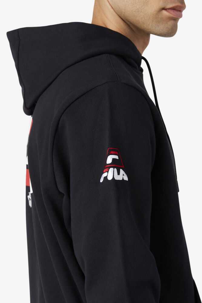 Black Men's FILA Grant Hill Lazarus Hoodie | USA-952840