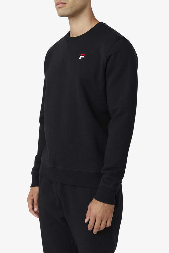 Black Men's FILA Kieve Sweatshirt | USA-478601