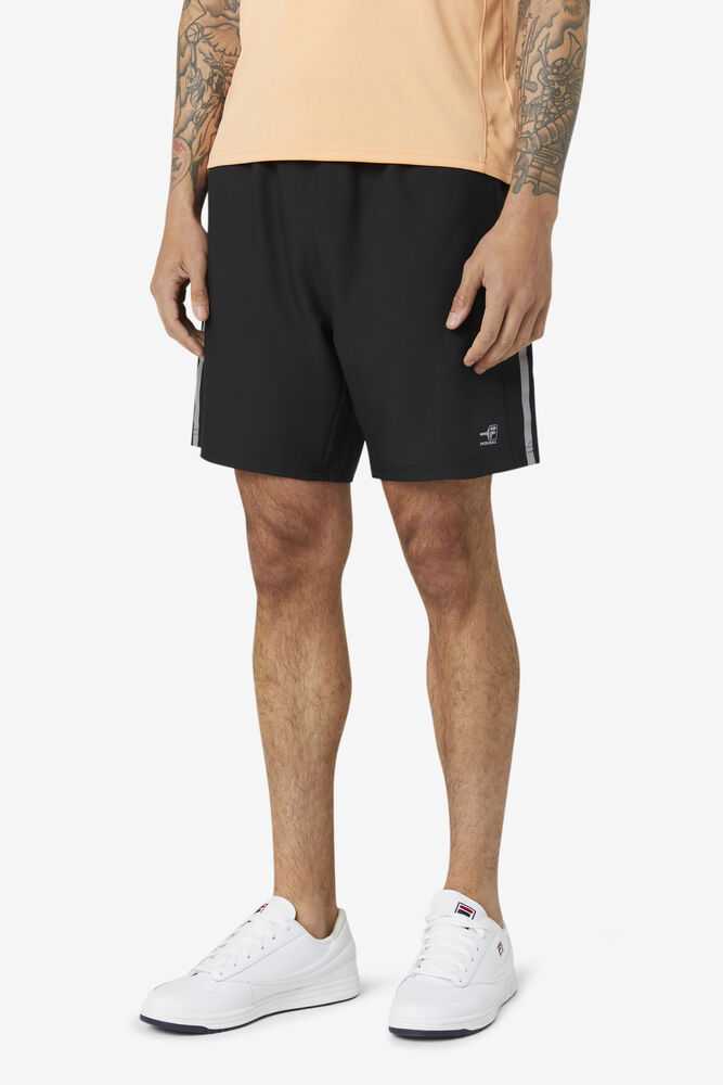 Black Men's FILA Pickleball Shorts | USA-16100