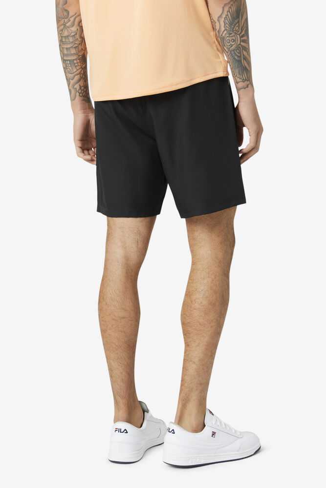 Black Men's FILA Pickleball Shorts | USA-16100