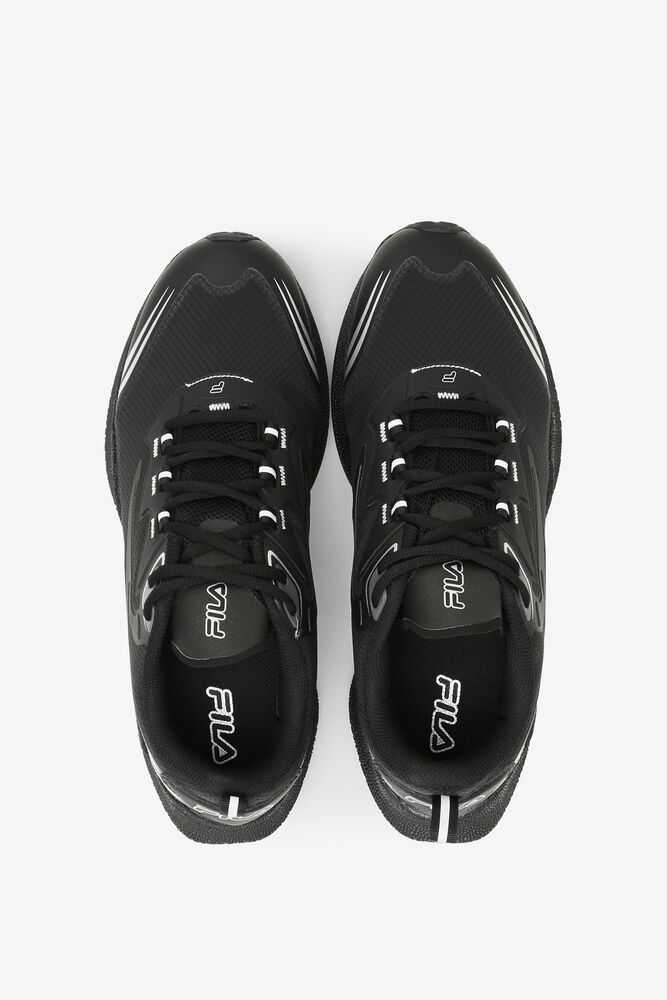 Black Metal Silver Black Men's FILA Tactik 3 Stimulus Running Shoes | USA-829405