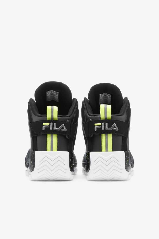 Black Orange Light Green Men's FILA Grant Hill 2 Basketball Shoes | USA-419560