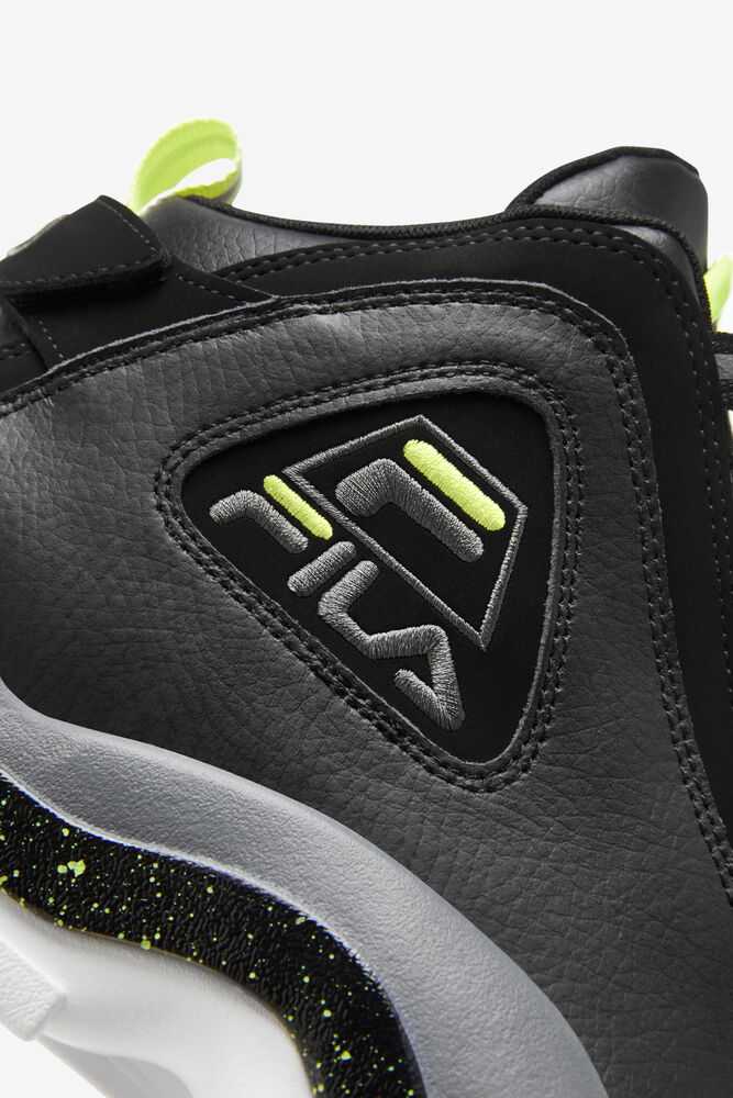 Black Orange Light Green Men's FILA Grant Hill 2 Basketball Shoes | USA-419560