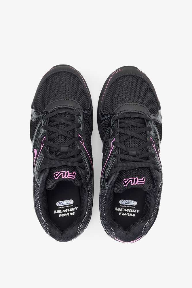 Black Pink Women's FILA Memory Reckoning 8 Slip Resistant Shoes | USA-15150