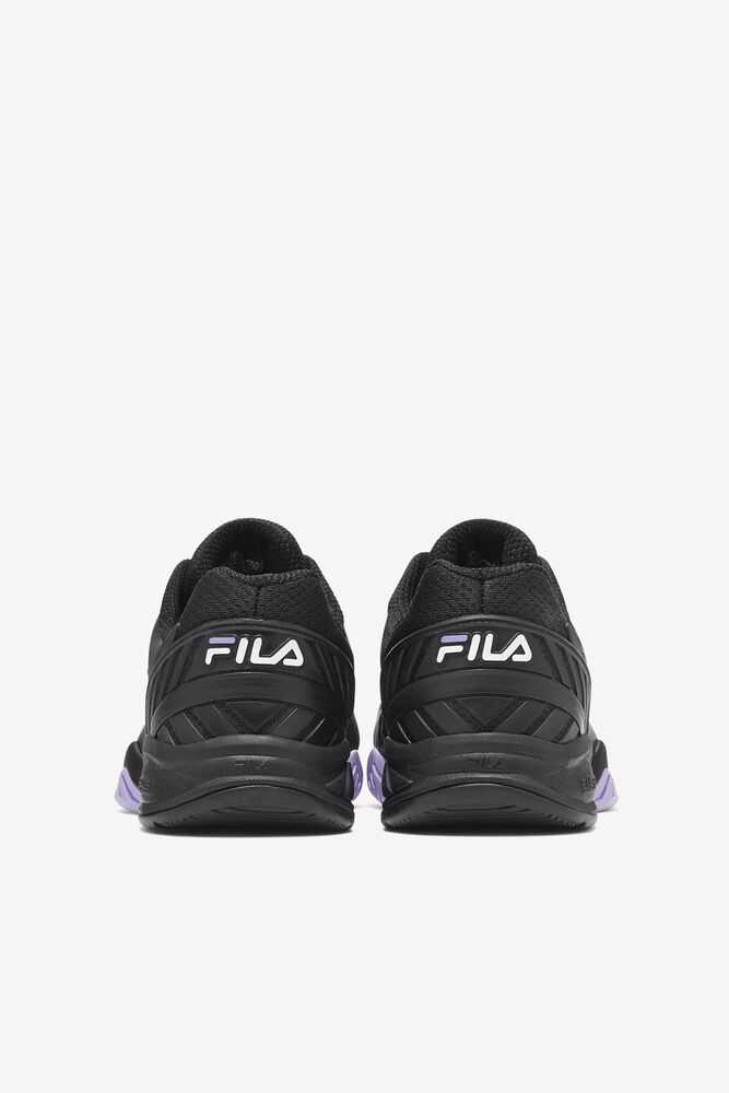 Black White Lavender Men's FILA Axilus 2 Energized Tennis Shoes | USA-15967