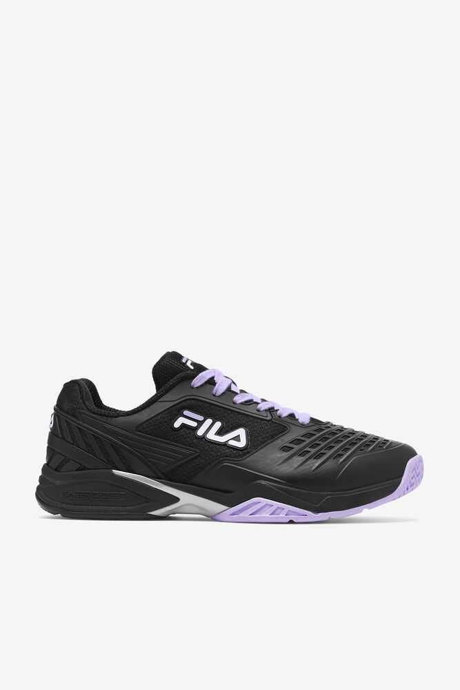 Black White Lavender Men\'s FILA Axilus 2 Energized Tennis Shoes | USA-15967