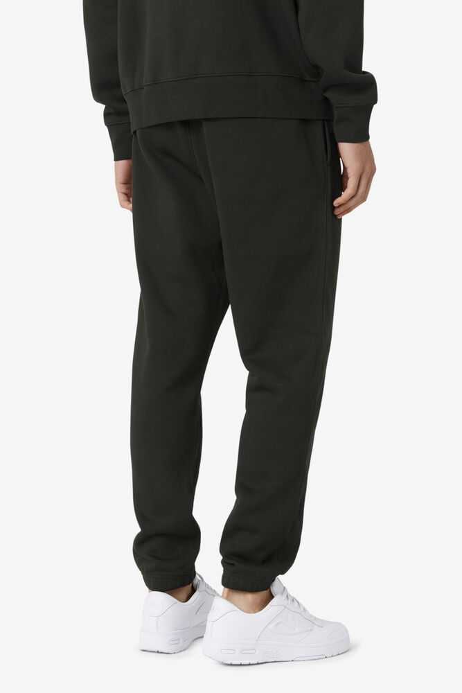 Black White Men's FILA Garin Fleece Sweatpants | USA-520974