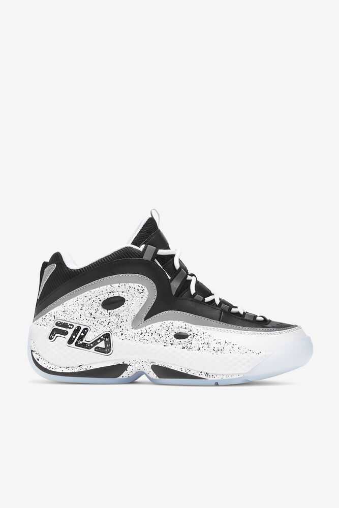 Black White Men\'s FILA Grant Hill 3 Basketball Shoes | USA-349671