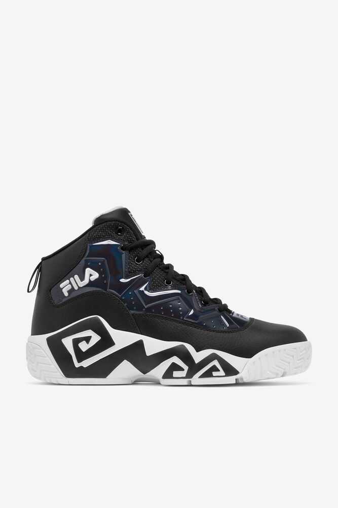 Black White Men\'s FILA Mb Night Walk Basketball Shoes | USA-925831