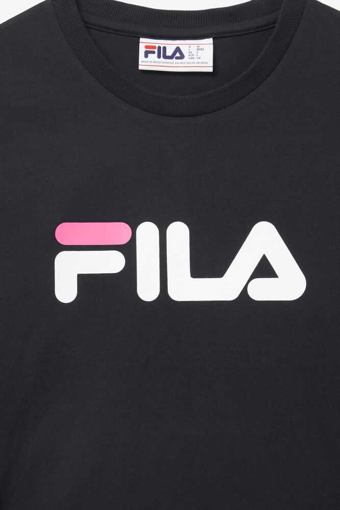 Black White Pink Women's FILA Miss Eagle T-shirts | USA-15741