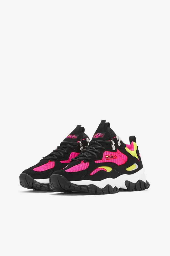 Black White Pink Women's FILA Ray Tracer Tr 2 Trainers | USA-15871