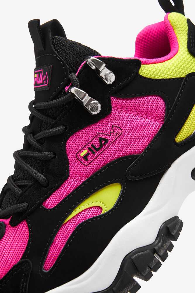 Black White Pink Women's FILA Ray Tracer Tr 2 Trainers | USA-15871