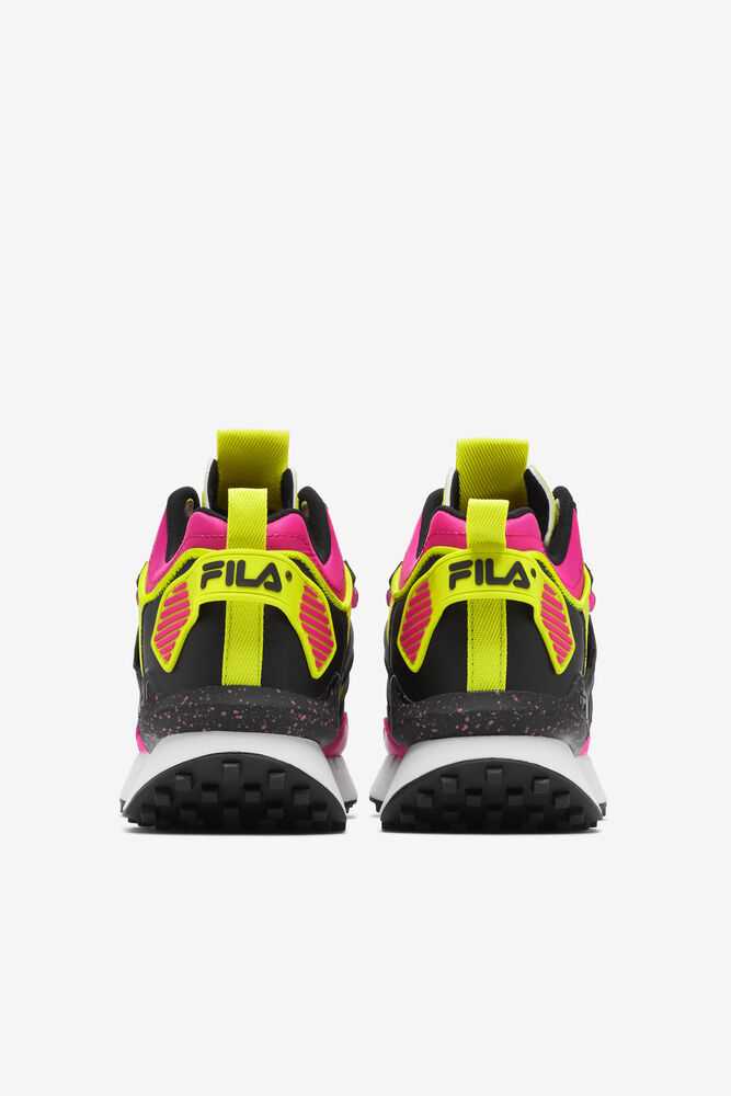 Black White Pink Women's FILA Spectra Trainers | USA-15877