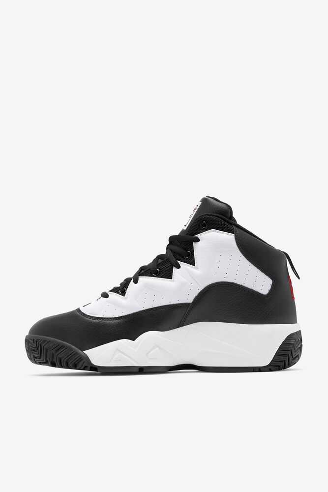 Black White Red Men's FILA Mb Basketball Shoes | USA-145890