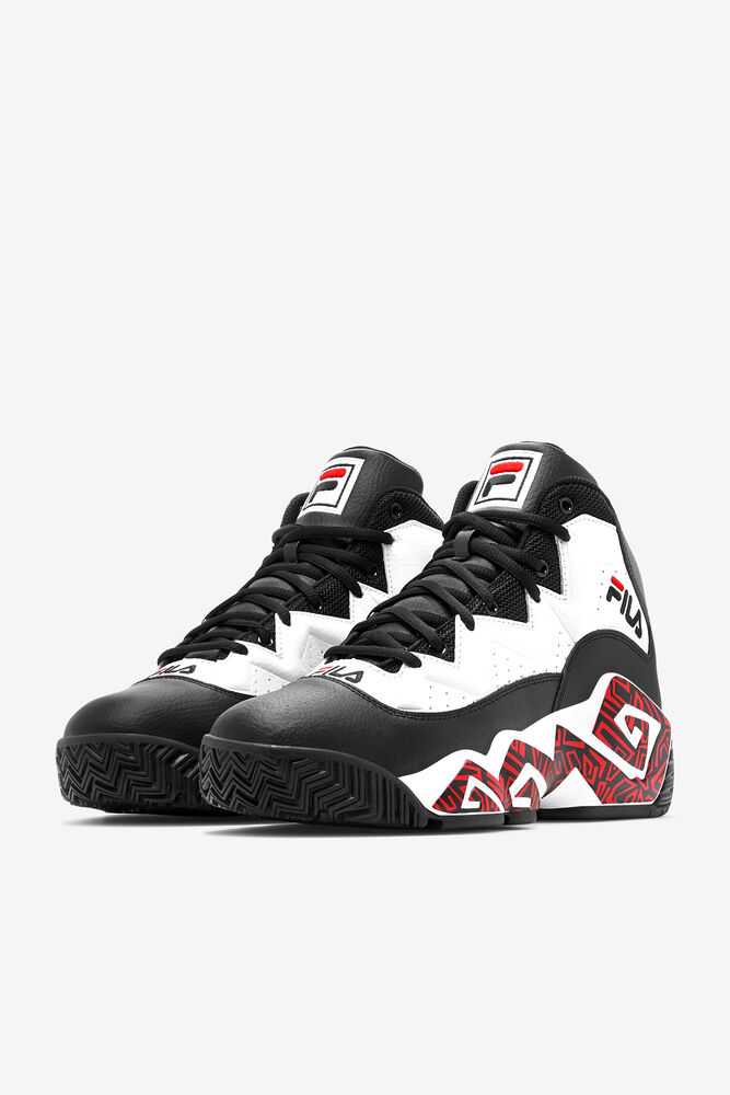 Black White Red Men's FILA Mb Basketball Shoes | USA-145890