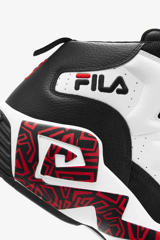 Black White Red Men's FILA Mb Basketball Shoes | USA-145890