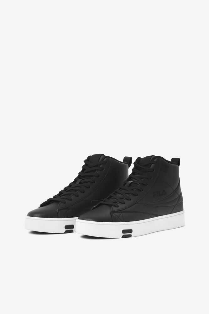 Black White Women's FILA Gennaio Sneakers | USA-15863