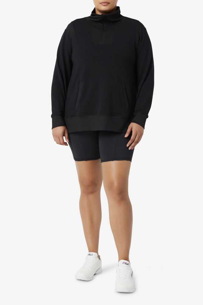 Black Women's FILA Fi-lux Pullover | USA-15424