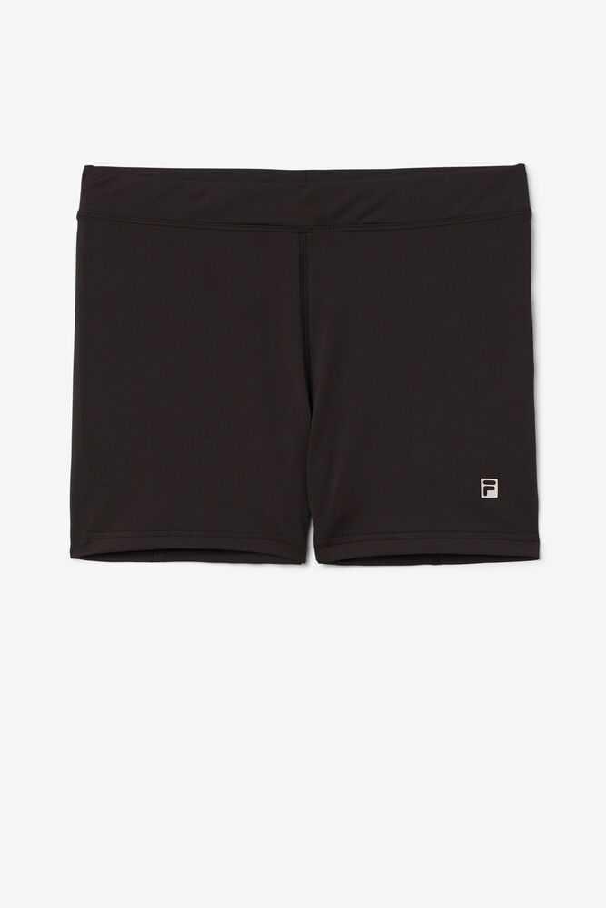 Black Women\'s FILA High Performance Tennis Shorts | USA-15171