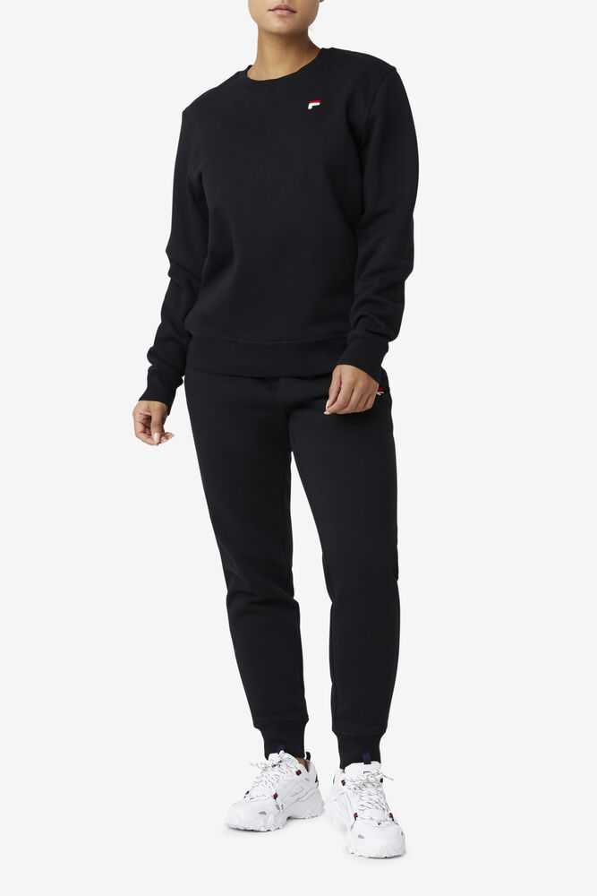 Black Women's FILA Kieve Sweatshirt | USA-15631