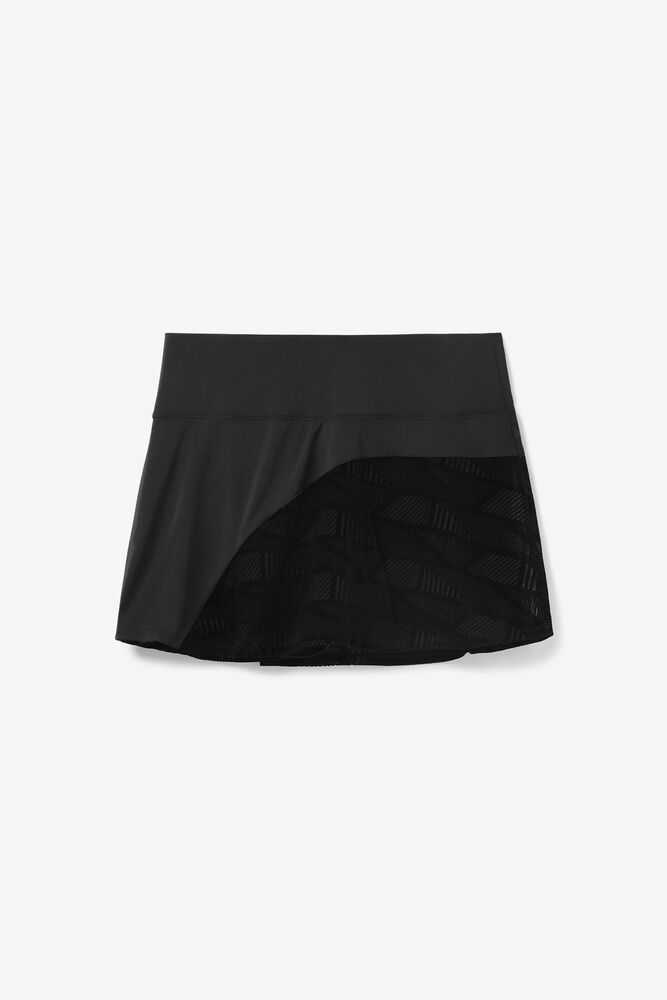 Black Women\'s FILA Slice Tennis Skirts | USA-15205