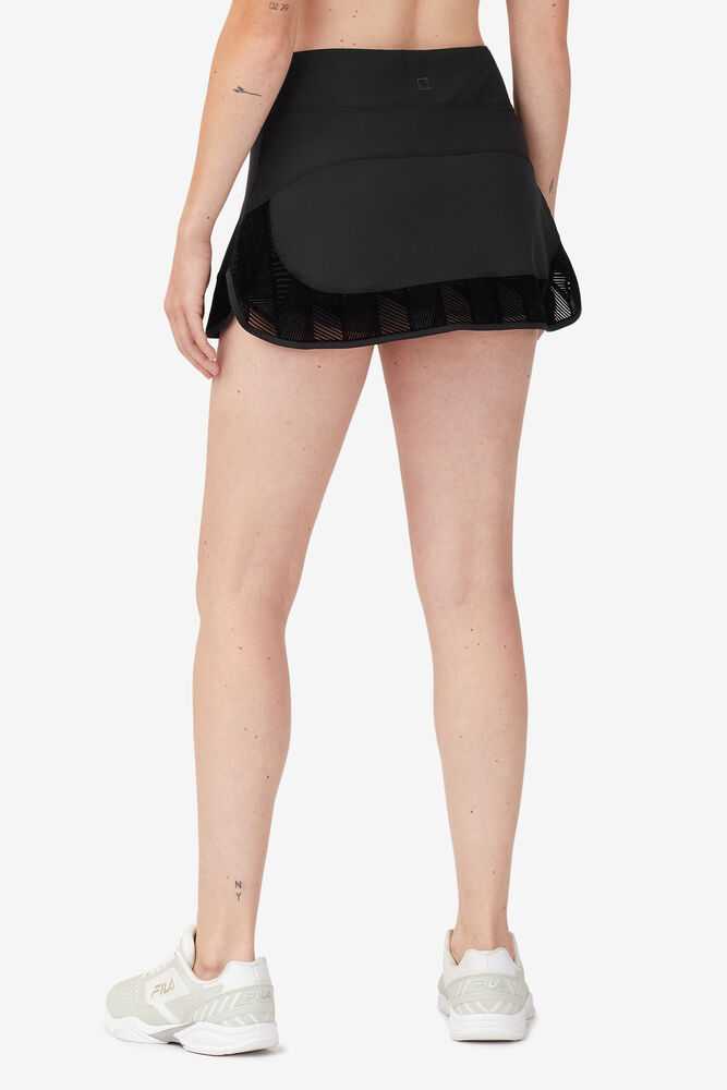 Black Women's FILA Slice Tennis Skirts | USA-15206