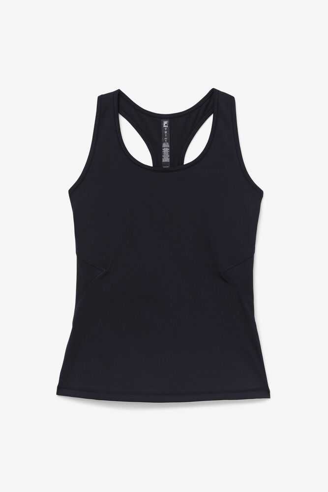 Black Women\'s FILA Uplift Open Workout Tank | USA-15396