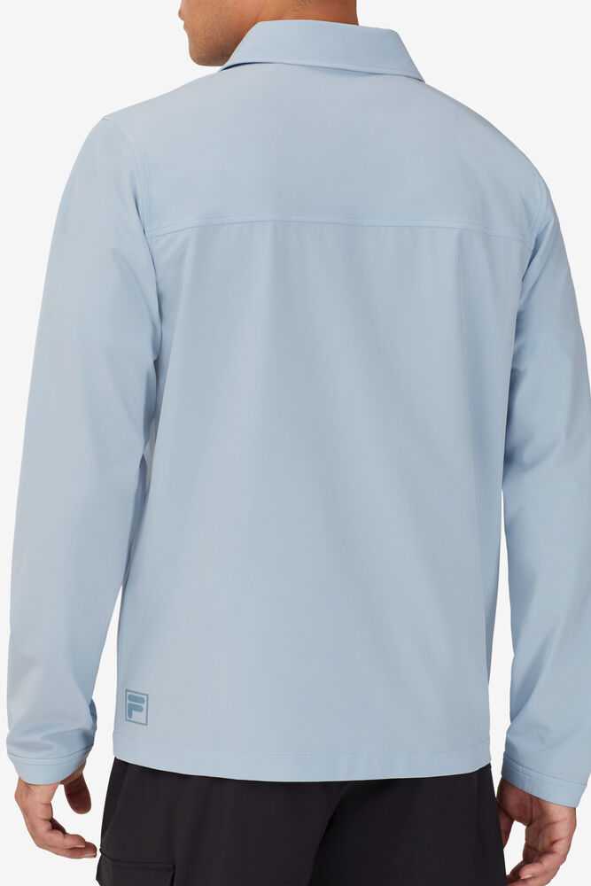 Blue Men's FILA Back Spin Tennis Jackets | USA-15957